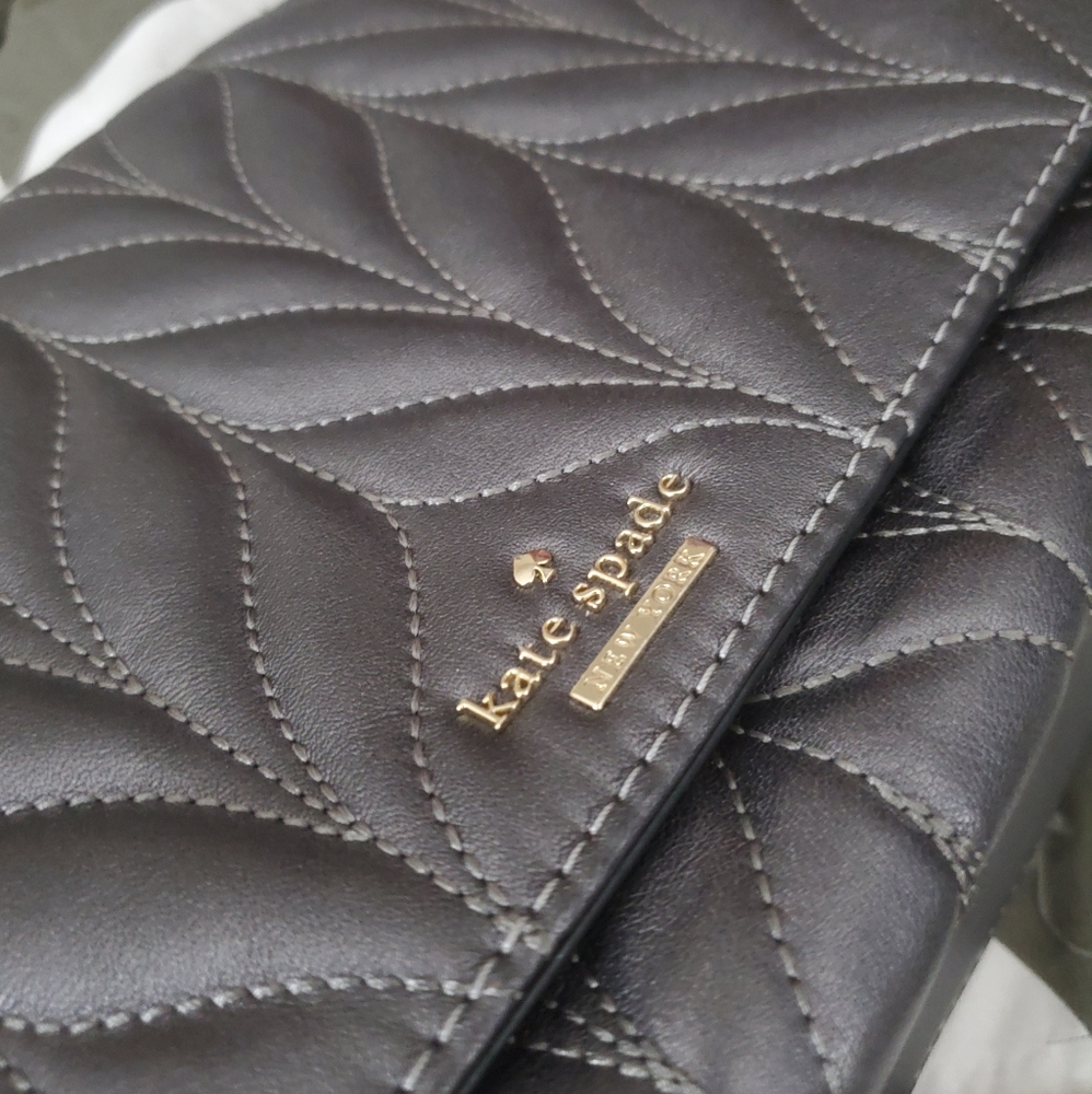 Kate Spade pewter shoulder bag